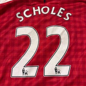 2x Manchester United Authentic Jerseys / Kits - Scholes and Rooney